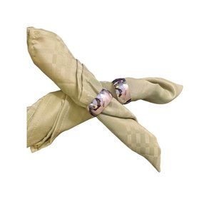 Vintage Brass Ware Gold plated Classy and Casual Napkin Rings